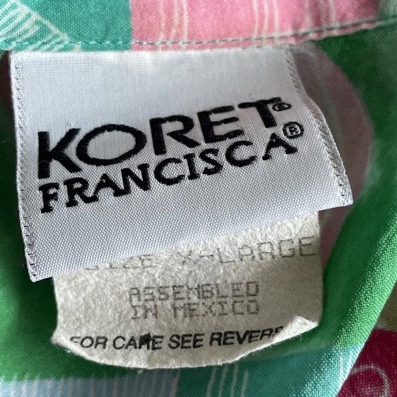 Vintage KORET Francisca Windbreaker Jacket Womens XL Floral Full‎ zip Colorful - Picture 4 of 16